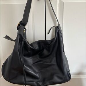 Banana Republic Black Leather Hobo Bag